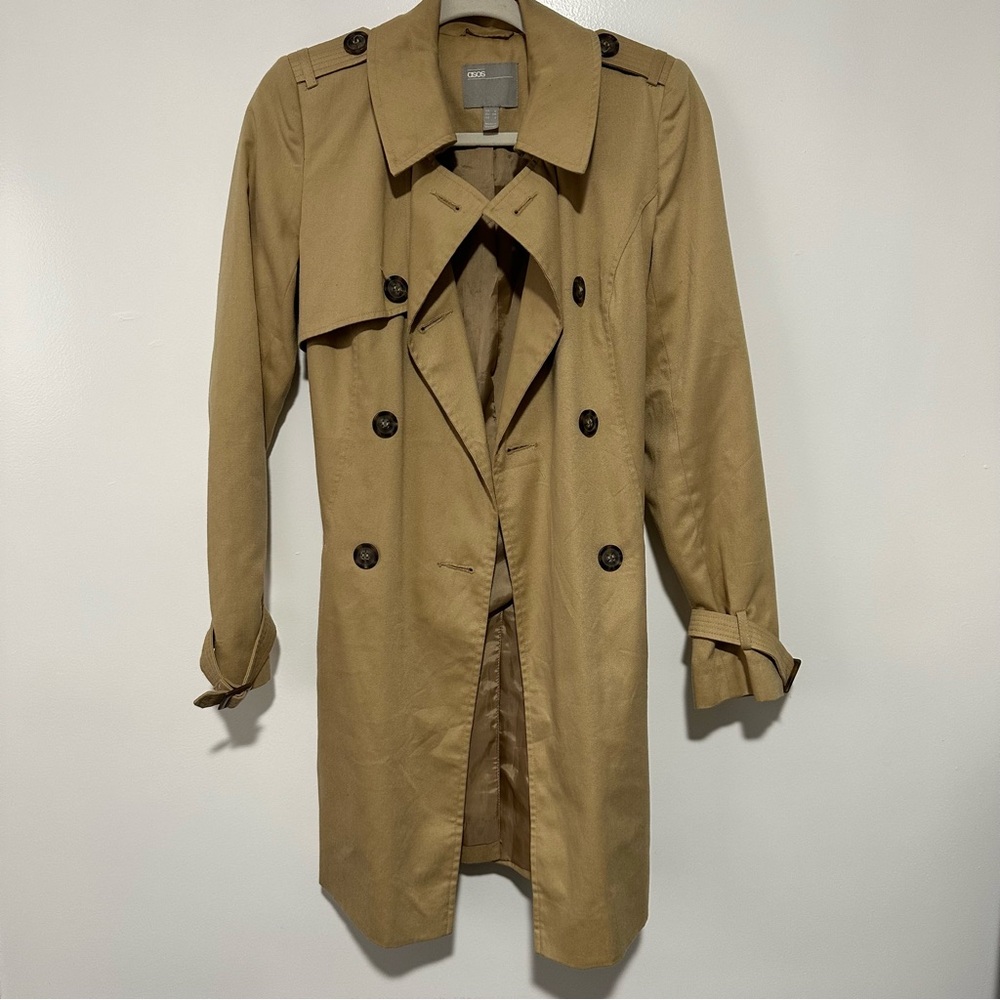 ASOS trench coat small size 2 tan
